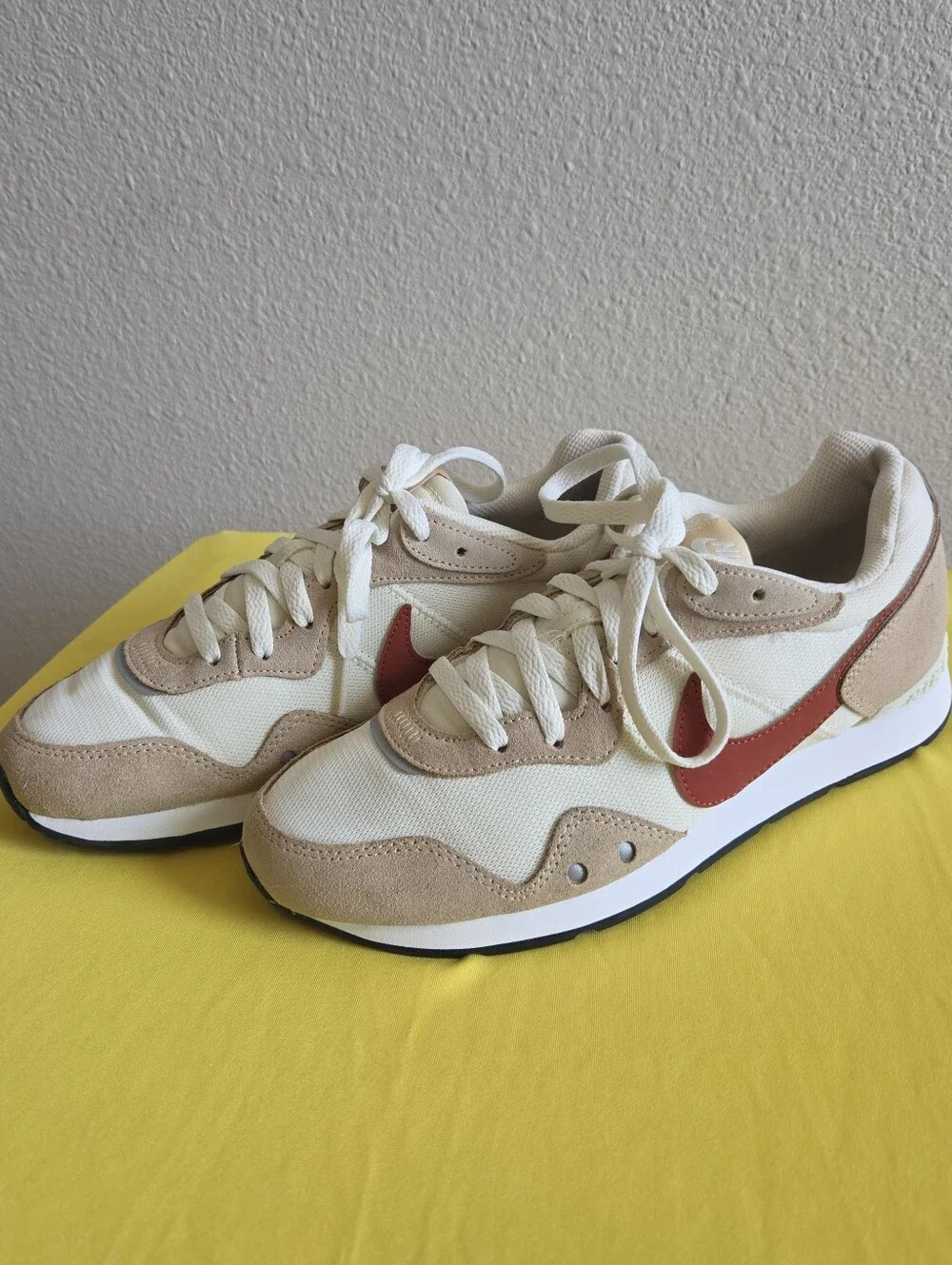 Nike Women’s Cream and Rust Retro Runner Sneakers